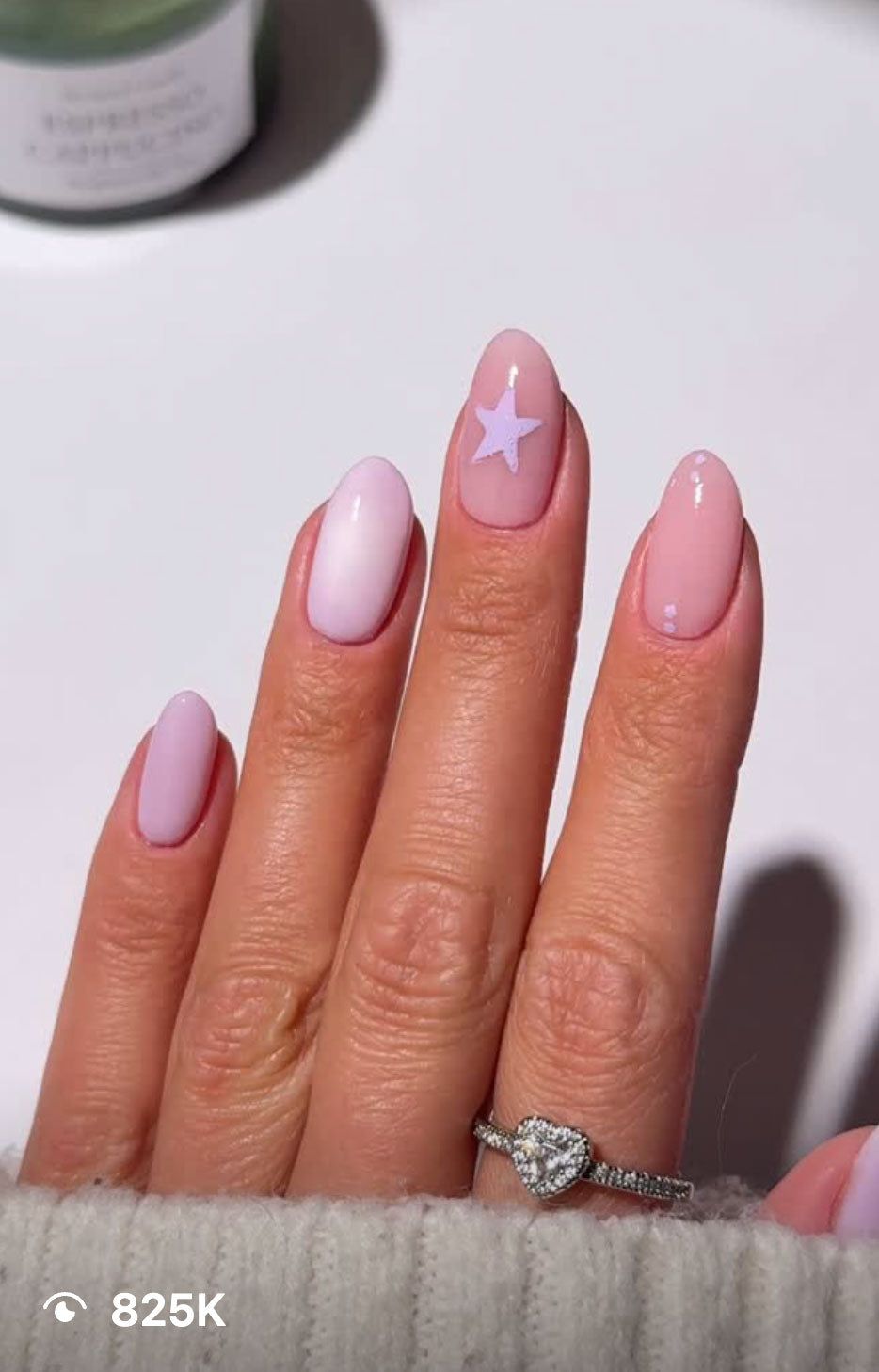 Rosa stjerne-ombré